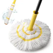 Self-Wringing Twist Mop for Floor Cleaning, Long Handled Microfiber Floor Mop...
