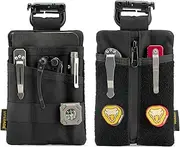 VE25 EDC Pouch With DIY Patches, 7 Pockets Organizer for Men, Everyday Carry Multitool Pocket Organizer for Gears