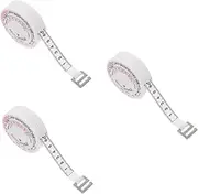 3pcs Tape Measure Measuring Tape Health Monitoring Tape Retractable Tape Body Measurement Tape Bmi Calculator Bmi Tester Plastic