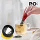 【PO:Selected】丹麥咖啡泡茶兩件組 (咖啡玻璃杯240ml-黃/試管茶格-紅)