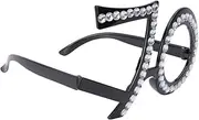 Abaodam 1PC Glasses photo prop birthday party decor decorative masquerade decorations wedding decor Anniversary numbers eye prom birthday party supplies makeup birthday present Miss props