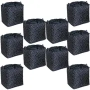 riin 10pcs Large Home Storage Bag Fordable Basket with Handle Waterproof Clothes Quilt Organizer for Moving House Luggage Model 100L