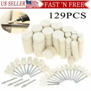 Full-Size Wool Buffing Angle Grinder Wheel Felt Polishing Disc Pad Kit
