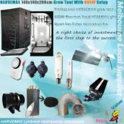 Hydroponic Grow Tent 600W Wing Ref 1.4x1.4x2M Digital Grow Lights HARVEMAX Setup