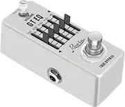 5-Band Eq Pedal Electric Guitar Equalizer 100Hz 250Hz 630Hz 1.6Khz 4Khz True Bypass 1/4 Inch Mono Metal Shell Effects Pedal Overload Disto On Delay Reverbe Ion Silver 9.5X4.2X5.2Cm