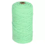 Natural Macrame Cord 2mm x 219 Yards Cotton Macrame Rope, Medium Green