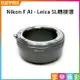 【199超取免運】[享樂攝影]Nikon F AI AF AI-S 鏡頭-萊卡Leica L LUMIX S SL轉接環 L-mount Panasonic全片幅相機 LT S1R S1 SL2 CL TL2【APP下單4%點數回饋!!】