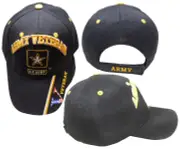 US Army Veteran Vet USA Star Flag "V" Digital Black Embroidered Cap Hat LIcensed
