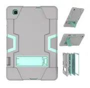 MCC Stylish Shockproof Samsung Galaxy Tab S6 Lite 10.4 Case Cover P610 620 [Grey+Light Blue]