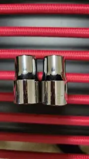 Set of 2 Armstrong 12-116A, 1/2" 12 Point Standard Socket 1/2" Drive, Chrome