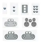 CLIPSAL Saturn LED Light Switch Double Power Point GPO Socket Dimmer