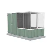 Absco Sheds 1.52 x 2.96 x 1.8m Pale Eucalypt Full Door Flat Roof Chicken Coop