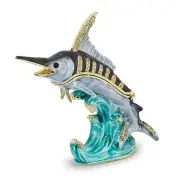 Bejeweled SAMMY Swordfish Trinket Box