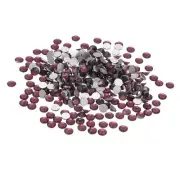 SS30/288Pcs Glass Diamante Rhinestone, Man Made Gems, Dark Purple