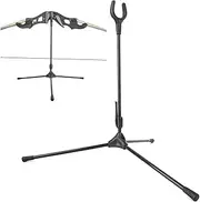Archery Recurve Bow Stand with Magnetic Bottom, Fiber Glass Lightweight Bow Holder Rack Legs for Longbow Hunting Shooting Recurve Bow Compound Bow