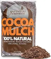 Garden Elements 100% Natural Cocoa Bean Shell Mulch for Gardens, Flower Beds, Potted Plants, and Mulching, 2 cu ft