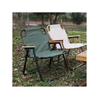 在飛比找ETMall東森購物網優惠-加厚鋼管戶外折疊椅彈簧椅便捷式露營庭院休閑椅子營地商用