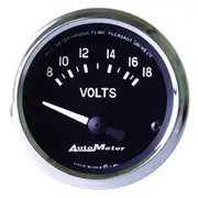 Autometer Cobra Volt Meter Electric - 2 1/16 Inch, Short Sweep, 8 - 18V, AU201009