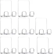Razor Holder Hooks Shower Hook with Acrylic Adhesive for Razor Bathroom Kitchen Organizer for Razor Plug Towel (Clear-8pcs)