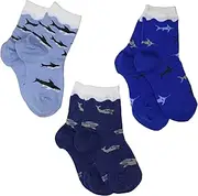 [Jefferies Socks] Little Boys' Ocean Triple Treat Socks (Pack of 3)