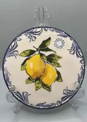Papart Lemon Ceramic Trivet, Handpainted In Turkey, 8.25” Diameter