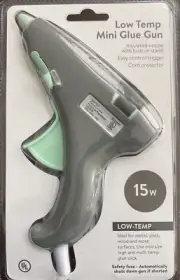 HIGH TEMPERATURE MINI GLUE GUN WITH 4 GLUE STICKS