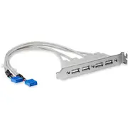 StarTech 4 Port USB A Female Slot Plate Adapter