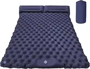 Double Sleeping Pad - Double Sleeping Pad | Self-Inflating Camping Mat | Nflatable Sleeping Mat with Pillow Portable Backpacking Gear for Outdoor Tent Trekking Hiking Travel