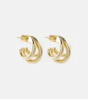 [Jennifer Fisher] Jennifer Fisher Triple Micro 10kt gold-plated earrings One Size gold