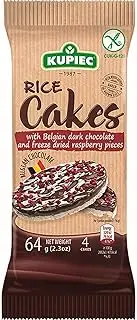 Kupiec Dark Chocolates and Raspberries Gluten Free Rice Cakes 64 g