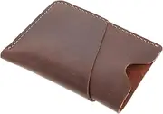 [ANDRESLAD] Leather Card Holder Wallet Small Organizer Insert Field Notes Cover for Credit Cards Business