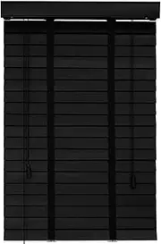 Wooden Blinds 90x120cm, Solid Wood Venetian Blinds, Black Window Blinds, Blackout Roller Shades for Windows and Doors, Day and Night Window Shades for Home, Office