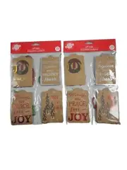 New Christmas Holiday Foil Gift Tags 40 Piece Holiday Wrapping with String
