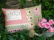 Quilting Sewing Cushion Pattern Buttons Rivendale Collection