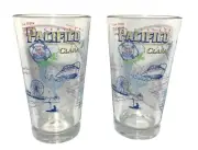 Pacifico Clara Cerveza Jersey Shore Beer Pint Glasses | Set of 2 | New & FS