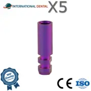5 Dental Lab Fixture Titanium Analog Compatible With 3i Bi0met Certain 3.4 NP