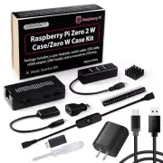 Pi Zero 2 W Case Kit with Pi Zero 2 W Case Power Supply Heatsink 20Pin GPIO H...