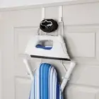 White Over-The-Door Iron & Ironing Board Holder