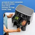 2Pc Air Fryer Accessories Frying Cage Dish Baking Pan Rack Pizza Tray ☆
