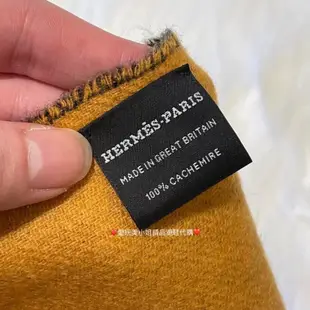 HERMES 愛馬仕 100% Cashmere 雙面圍巾 🧣