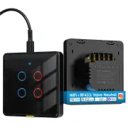 SMATRUL Tuya Wireless WiFi RF433 Smart Home Wall-mounted Light Switch Touch Panel Control Switches Timing Function Remot