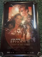 Star Wars Attack of the Clones theater poster original double sided 27X40
