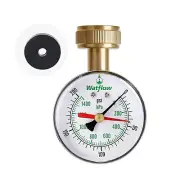 2" Glycerin Filled Stainless Steel Water Pressure Test Gauge Garden Hose Thread