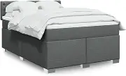 Box Spring Bed with Mattress Dark Grey Queen Fabric,Beds & Bed Frames 94KG-3288392