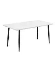 [Levede] Marble Texture Steel Leg Dining Table 150cm in White