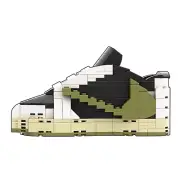 Air Jordan 1 Low "Travis Scott Oliver" Sneakerbricks Sneakerhead 3D Building Toy