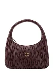 MIU MIU Wander Medium $3500 Briarwood Nappa Leather Hobo Bag New And Authentic