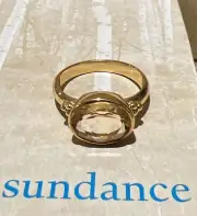 NWT Sundance Catalog Citrine Gold Vermeil “Hello Sunshine Ring” Size 6 $148