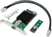 Atelierate M.2 10G Server Network Card M.2 M X520-DA1 10G SFP+ Fiber Optic Industrial Computer Server Network Card JL82599EN Chip