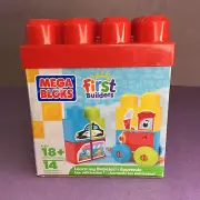 Learn my Vehicles Mega Bloks First Builder 18+ Months 14 Pieces #81207